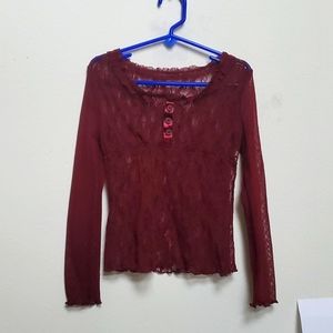 Burgundy top for girls